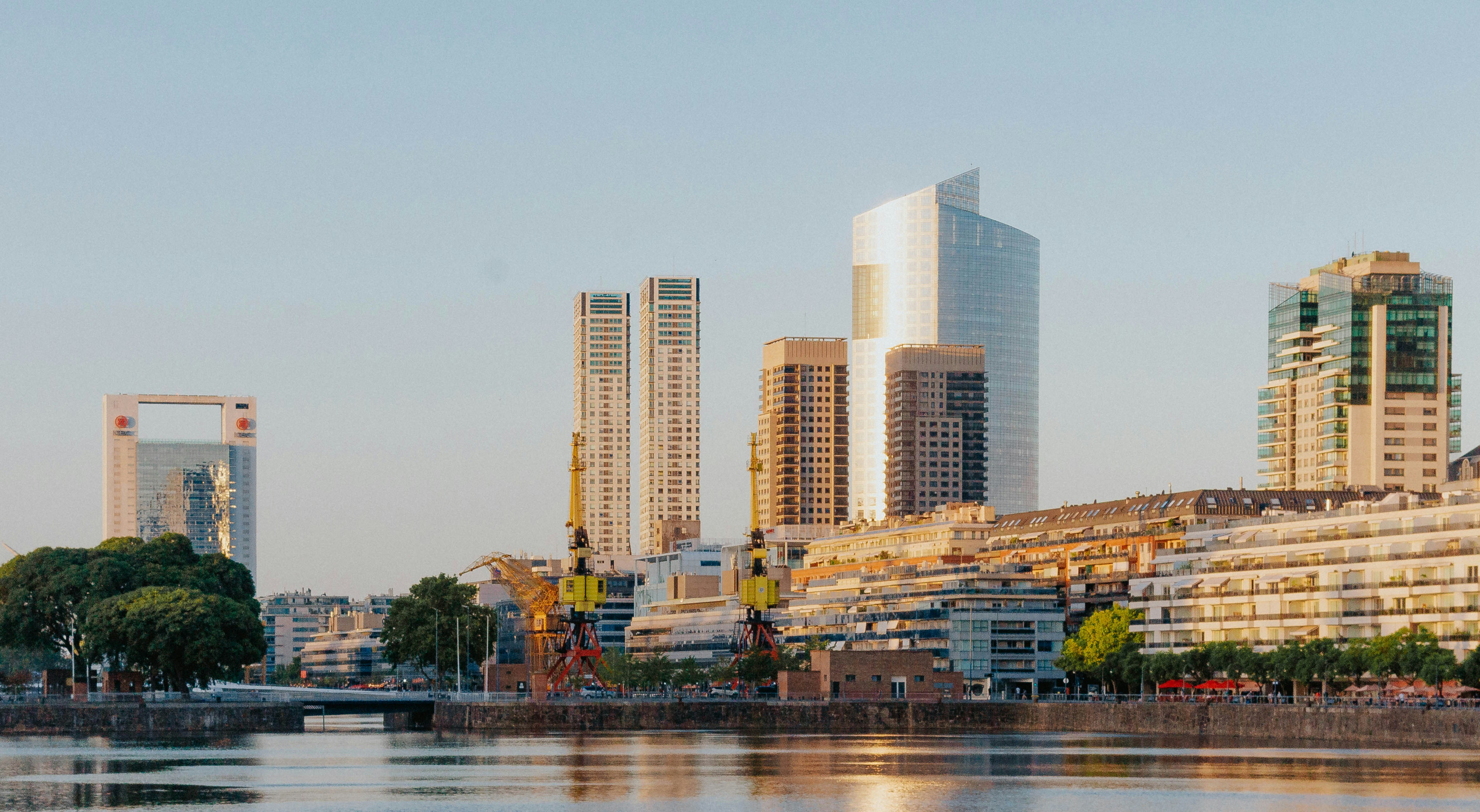 Aerial view of the Buenos Aires skyline